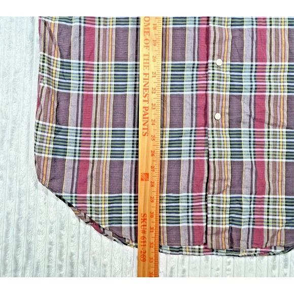 Ralph Lauren Classic Fit Button Down Short Sleeve Shirt Men's XL Plaid Preppy - Picture 6 of 11